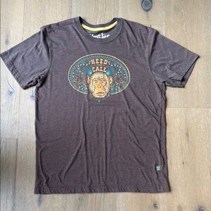 Howler Brothers Brown Short Sleeve Tee with Graphic Design